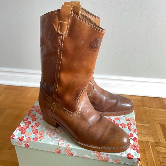 COPY - 1990s Vintage Leather Boots - Picture 3 of 5